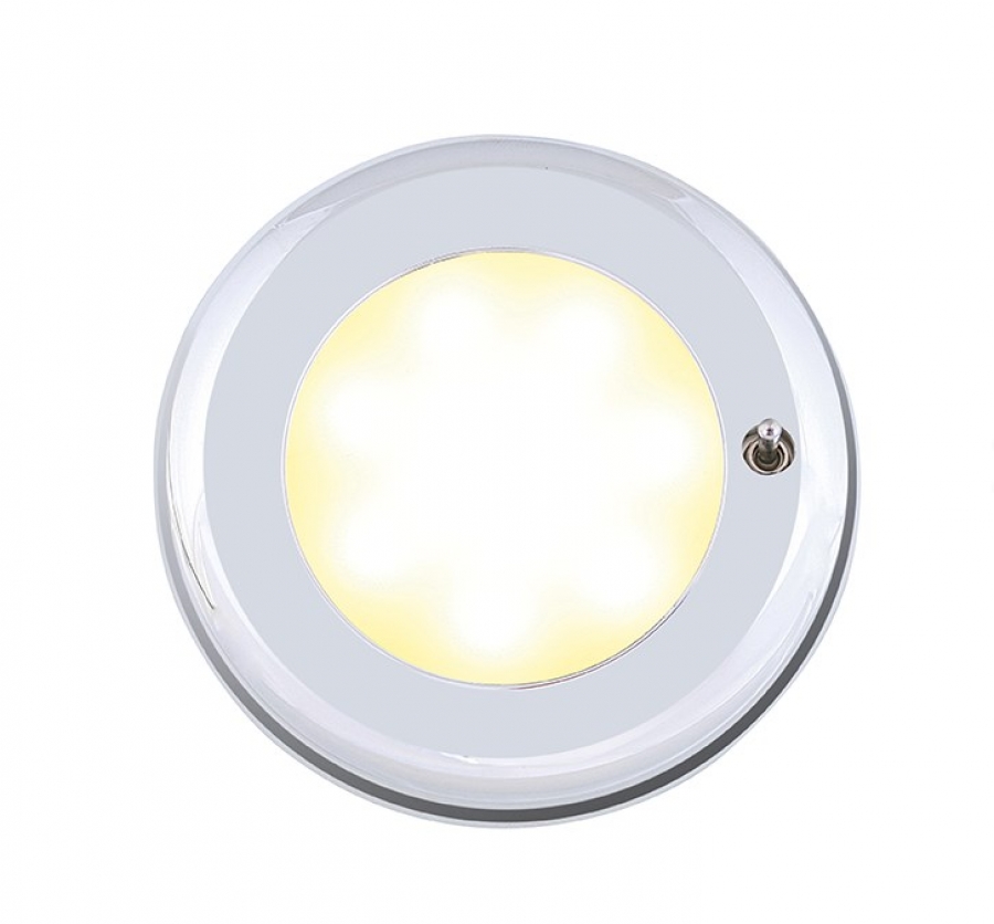 Светильник хромированный с выключателем точечный врезной  Batsystem Frilight Nova SMD  9475CS 8-30В 2 Вт