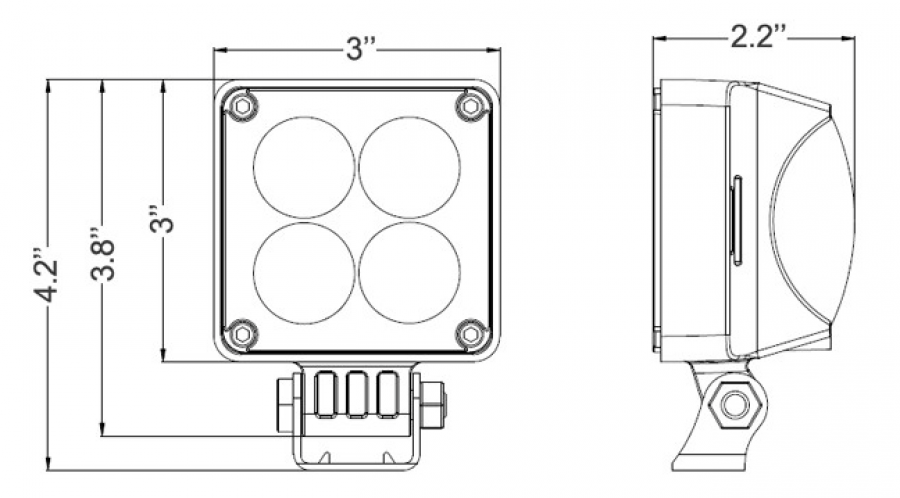 Cветодиодная фара 20 ВТ LIGHT-4